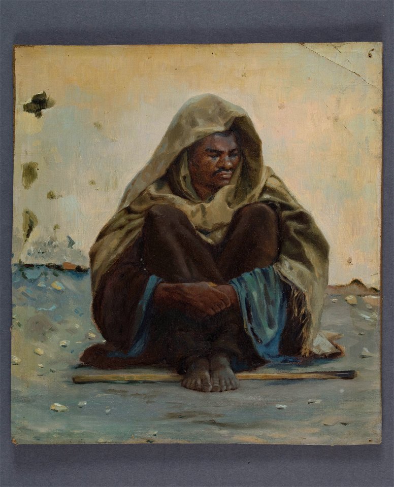 Henry Brokman - Arabe assis de face - PPP3629 - Musée des Beaux-Arts de la ville de Paris