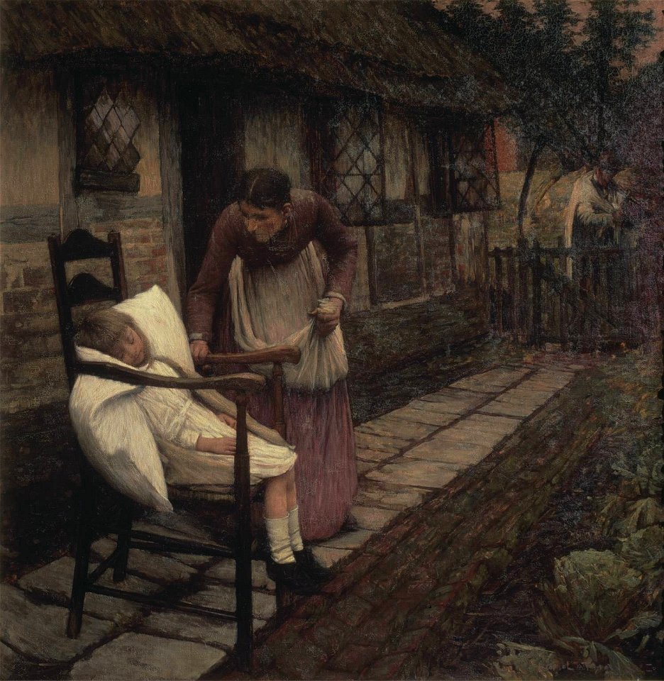 Henry Herbert La Thangue - The Man with the Scythe 1896