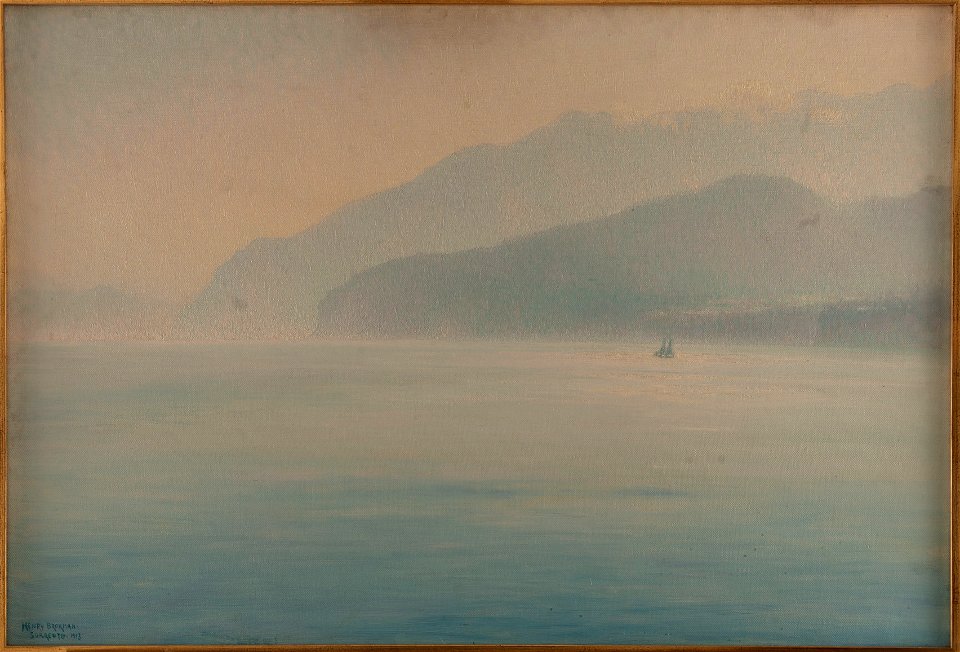 Henry Brokman - Côte de Sorrente, bleu et argent - PPP3661 - Musée des Beaux-Arts de la ville de Paris