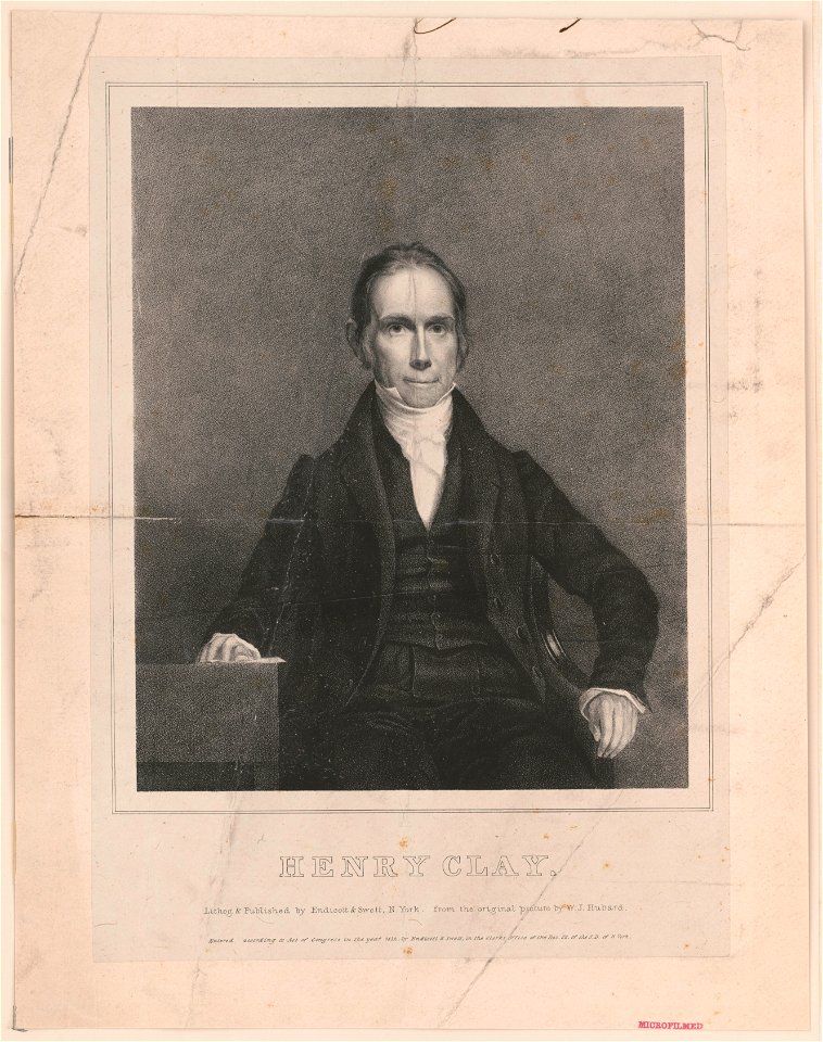 Henry Clay Gallery of national portraits - - painted by W.J. Hubard ; Endicott's Lith. N.Y. LCCN2009633653