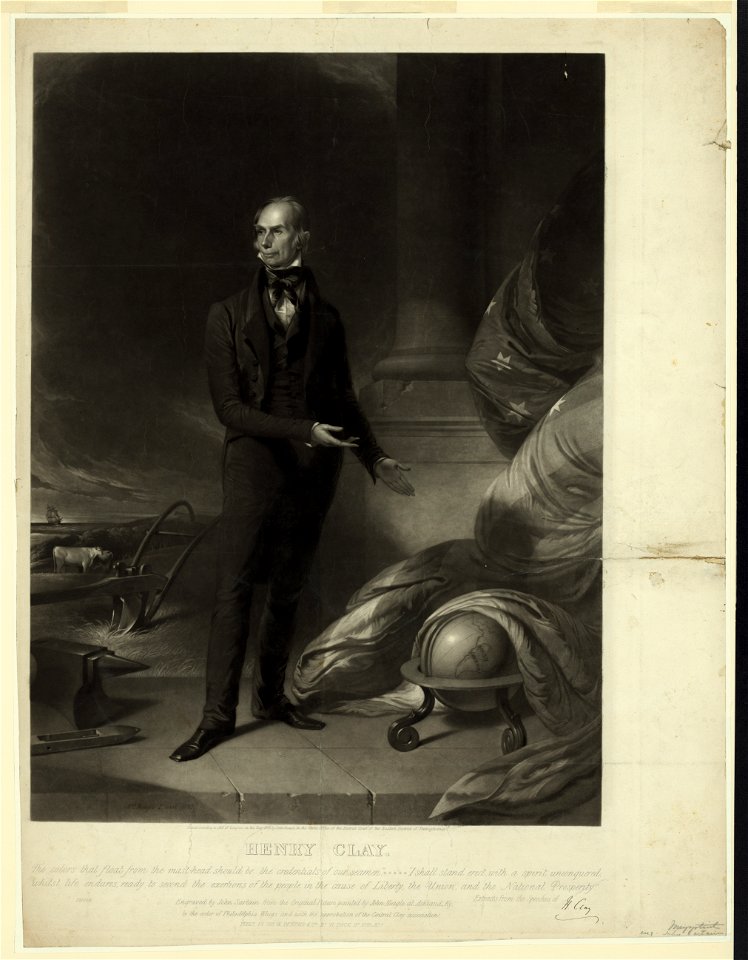 Henry Clay - Ino. Neagle, pinxit, 1843 ; engraved by John Sartain from the original picture ... LCCN2003690763