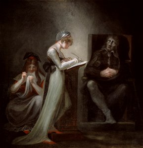 Henry Fuseli - Milton Dictating to His Daughter - 1973.303 - Art Institute of Chicago. Free illustration for personal and commercial use.