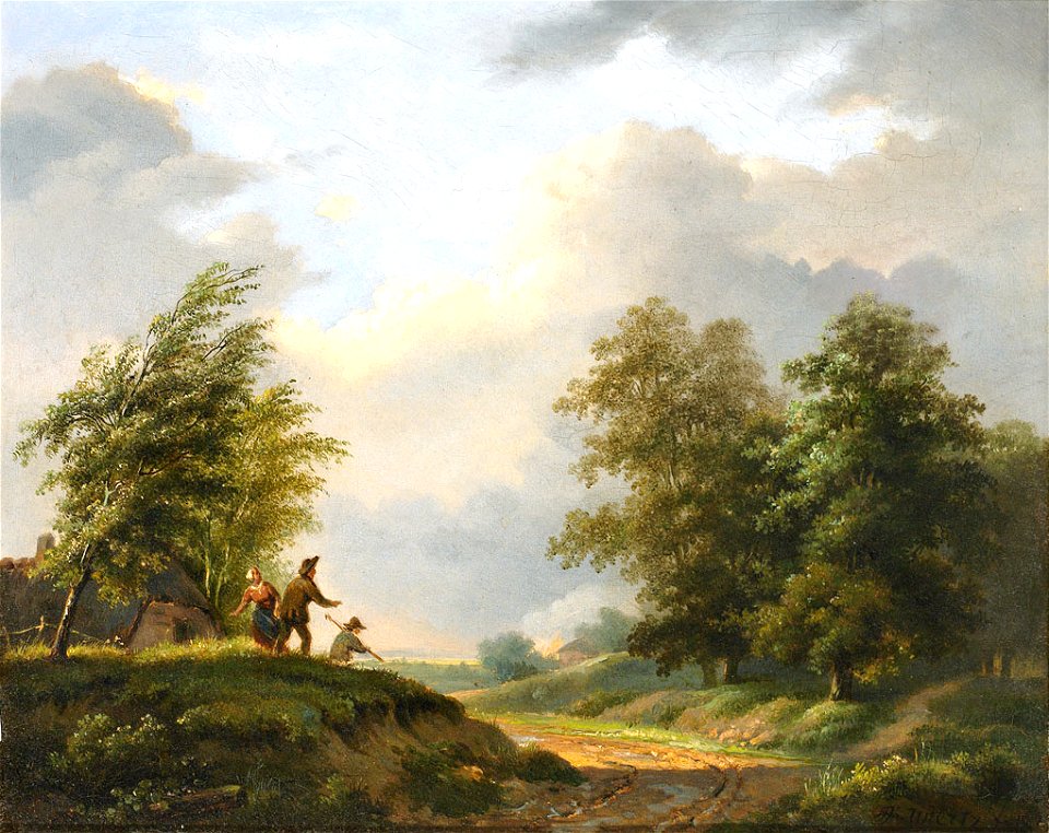 Henricus Franziscus Wiertz Landschaft mit Feuer
