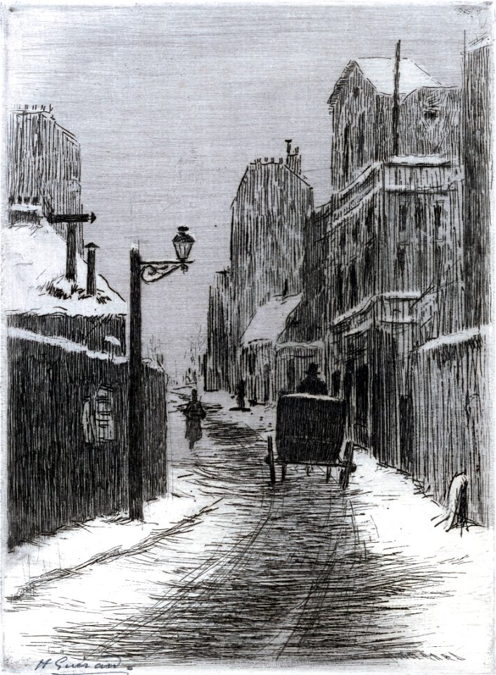 Henri-Charles Guérard, La rue Chevert - NYPL Digital Collections