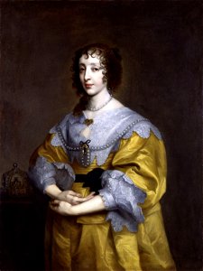 Henrietta Maria by Sir Anthony Van Dyck. Free illustration for personal and commercial use.