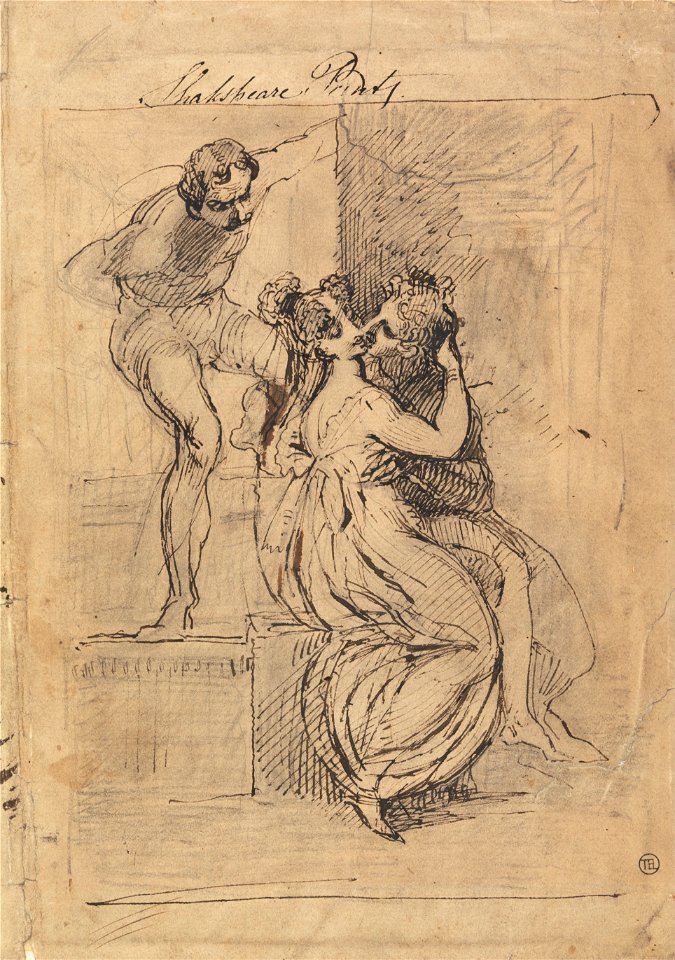 Henry Fuseli - Figure Leaning over Stairs - Google Art Project