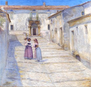 Henry Lørup - Palazzo Ferrante i Cività d'Antino - KMS7176 - Statens Museum for Kunst