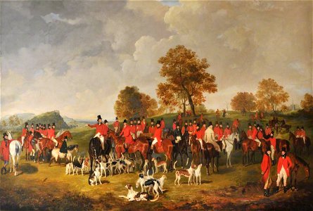 Henry Calvert (1798-1869) - The Cheshire Hunt with Wilbraham Egerton of Tatton (1781–1856), and His Son William Tatton Egerton (1806–1883), 1st Baron Egerton of Tatton - 1298166 - National Trust