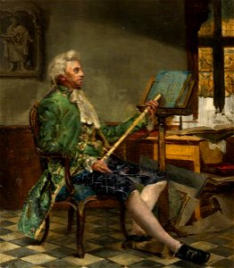 Henry Hetherington Emmerson (1831-1895) - A Man in Eighteenth-Century Dress with a Flute, in His Study - 1230250 - National Trust