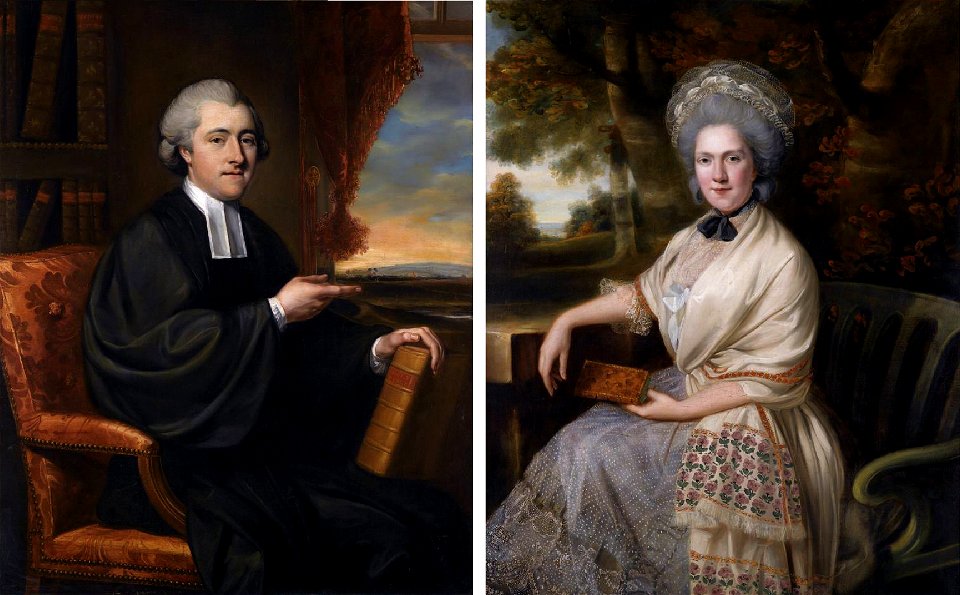 Henry Peckwell (1746-1787) and his wife Isabella Blosset (d 1816) by Johm Russell