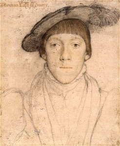 Henry Howard, Earl of Surrey (2) by Hans Holbein the Younger. Free illustration for personal and commercial use.
