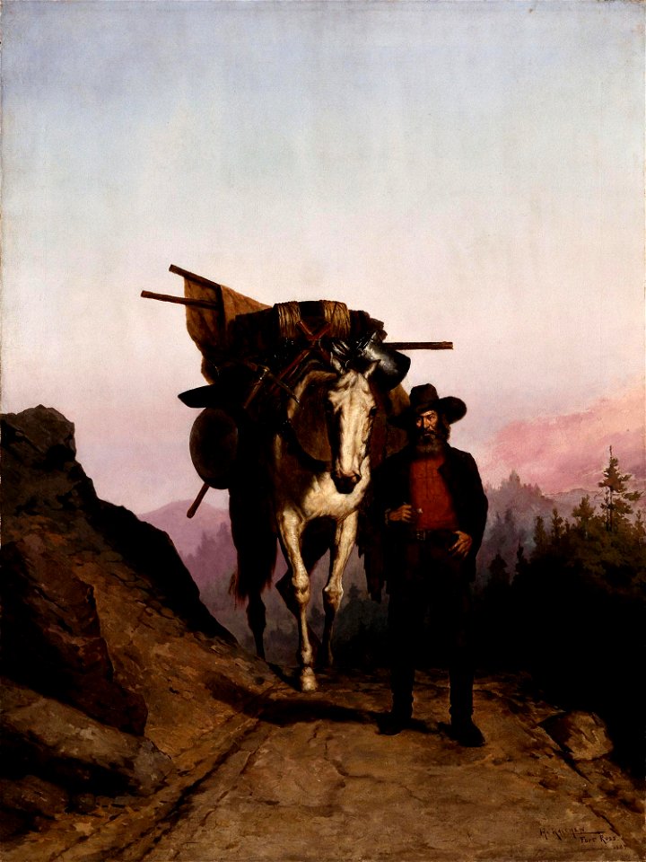 Henry Raschen - California Miner with Pack Horse