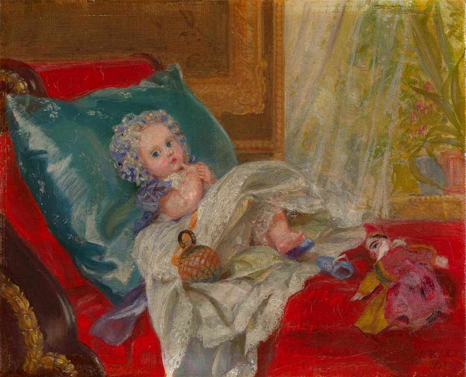 Henrietta Mary Ada Ward (1832-1924) - Princess Beatrice, later Princess Henry of Battenberg (1857-1944) when a Child. - RCIN 406219 - Royal Collection