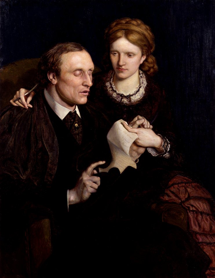 Henry Fawcett; Dame Millicent Garrett Fawcett (née Garrett) by Ford Madox Brown