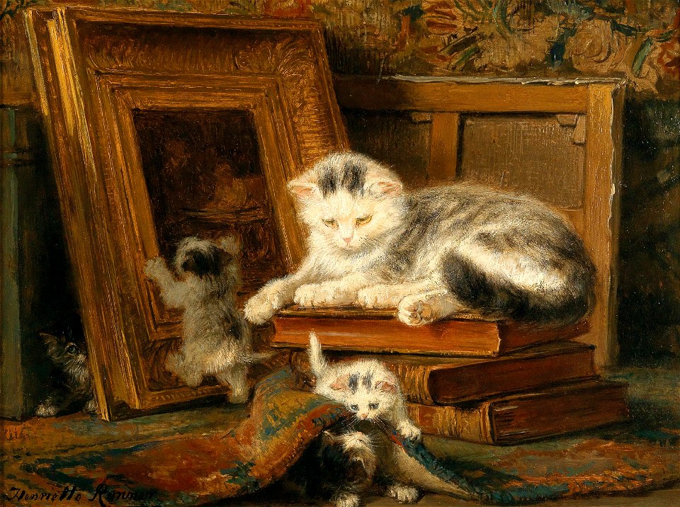 Henriëtte Ronner-Knip - Hide and seek