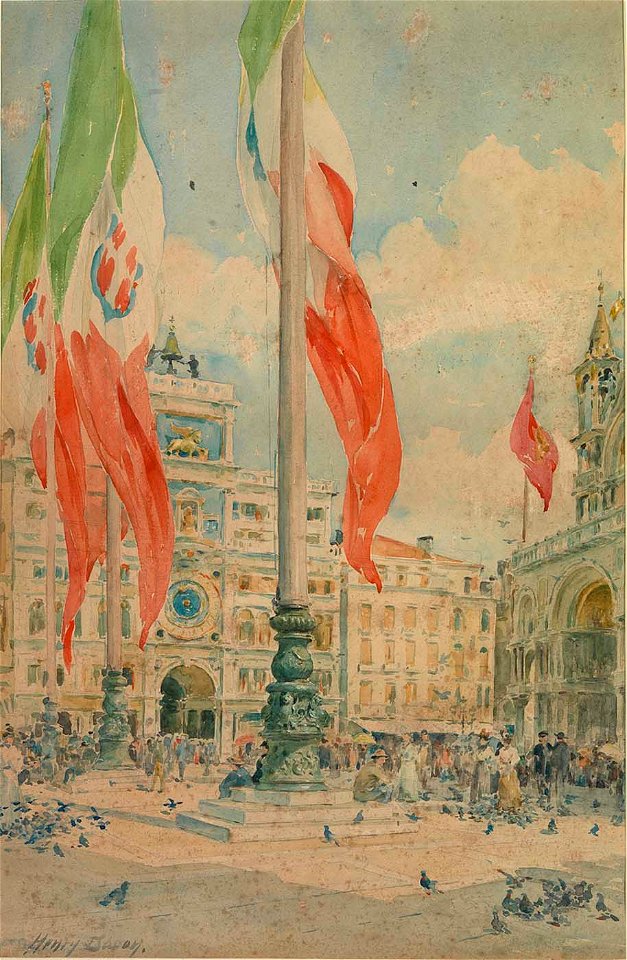 Henry Bacon - Piazza San Marco - 1952.13.4 - Smithsonian American Art Museum