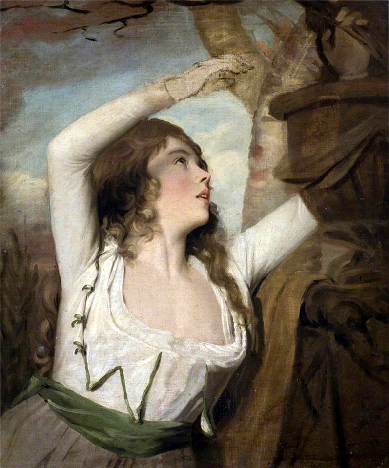Henry Raeburn (1756-1823) (attributed to) - A Young Girl Reaching up to Pluck a Branch (unfinished) - 597993 - National Trust