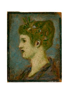 Henry (César Isidore Henri Cros Cros dit) - Tête de femme couronnée de feuillage, profil gauche - PPP607 - Musée des Beaux-Arts de la ville de Paris