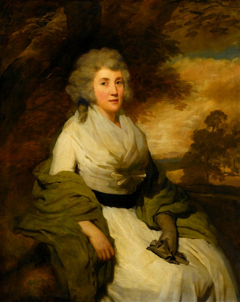 Henry Raeburn Portrait of Mrs. John Parish, Seated In a Landscape