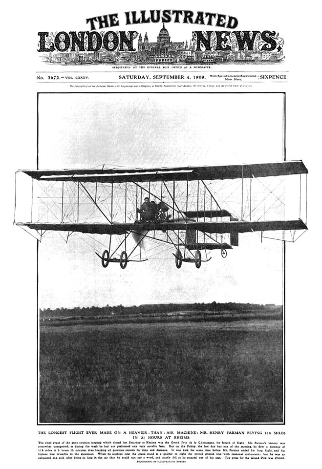 Henry Farman longest flight Rheims1909-08-27