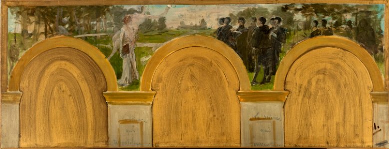 Henry Lerolle - Esquisse pour le salon des Sciences de l'Hôtel de ville de Paris , L'Enseignement de la Science. - PPP4078 - Petit Palais