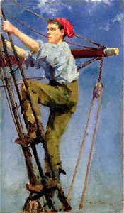 Henry Scott Tuke - Going aloft