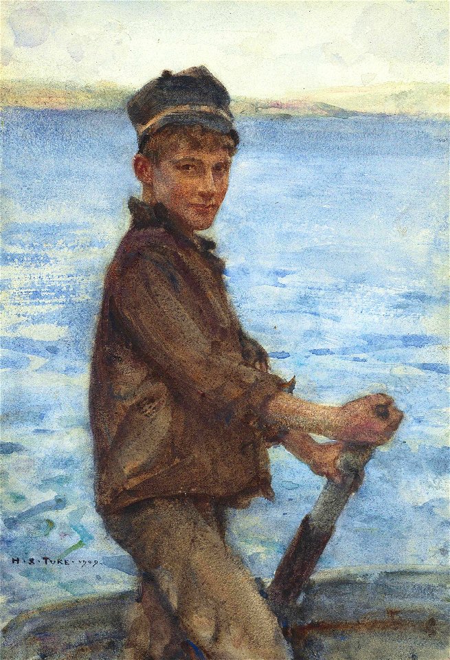 Henry Scott Tuke - Steering the Punt