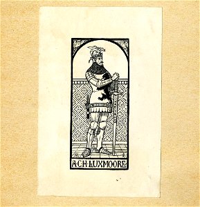 Henry Stacy Marks Bookplate-ACH Luxmoore