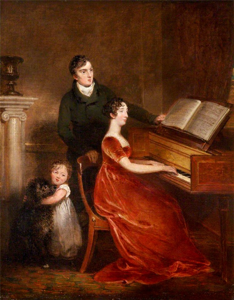 Henry Singleton (1766-1839) - Sir Thomas Dyke Acland (1787–1871), 10th Bt, MP, His Wife Lydia Elizabeth Hoare (1786–1856), and The - 922311 - National Trust