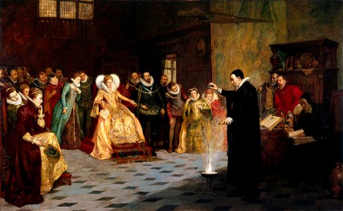 Henry Gillard Glindoni - John Dee performing an experiment before Queen Elizabeth I