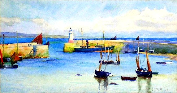Henry Meynell Rheam - Newlyn Harbour 1894