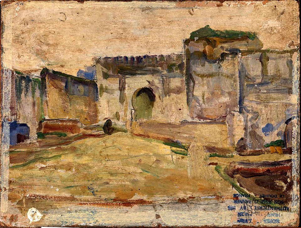 Henry Ossawa Tanner - Street Scene, Tangier (Crenelated Architecture) - 1983.95.196B - Smithsonian American Art Museum