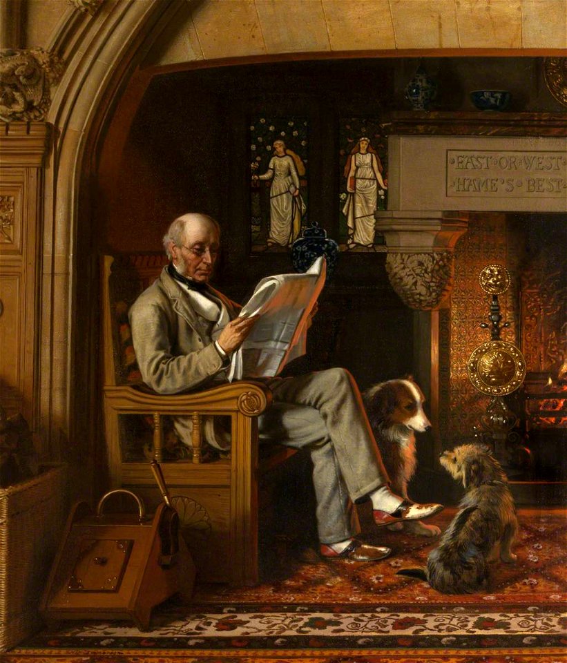 Henry Hetherington Emmerson (1831-1895) - Sir William George Armstrong (1810–1900), 1st Baron Armstrong of Cragside, in the Inglenook at Cragside - 1230258 - National Trust