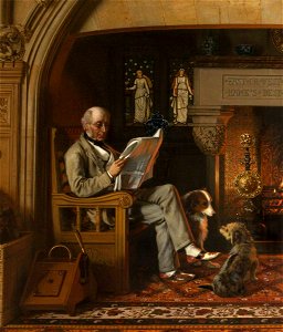 Henry Hetherington Emmerson (1831-1895) - Sir William George Armstrong (1810–1900), 1st Baron Armstrong of Cragside, in the Inglenook at Cragside - 1230258 - National Trust