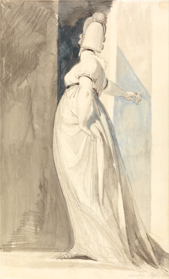Henry Fuseli - Back View of a Standing Female, Called Mrs. Fuseli - Google Art Project