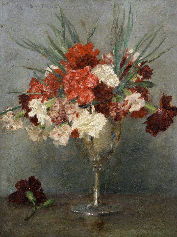 Henry Scott Tuke - Carnations - a study