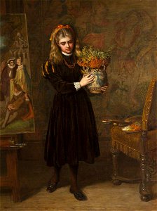 Henry Hetherington Emmerson (1831-1895) - A Young Girl with Flowers - 1230410 - National Trust