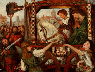 Henry Treffry Dunn (1838-1899) - The Theodore Watts-Dunton Cabinet, The Return of the Princess - 1288304.5 - National Trust