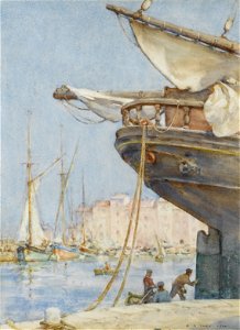 Henry Scott Tuke - Painting the rudder