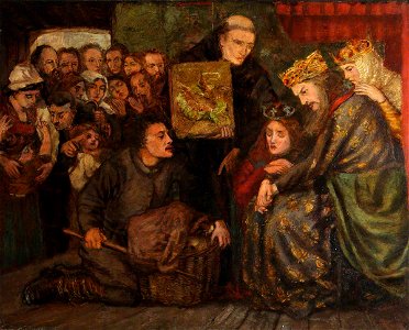 Henry Treffry Dunn (1838-1899) - The Theodore Watts-Dunton Cabinet, The Skulls Brought to the King - 1288304.2 - National Trust