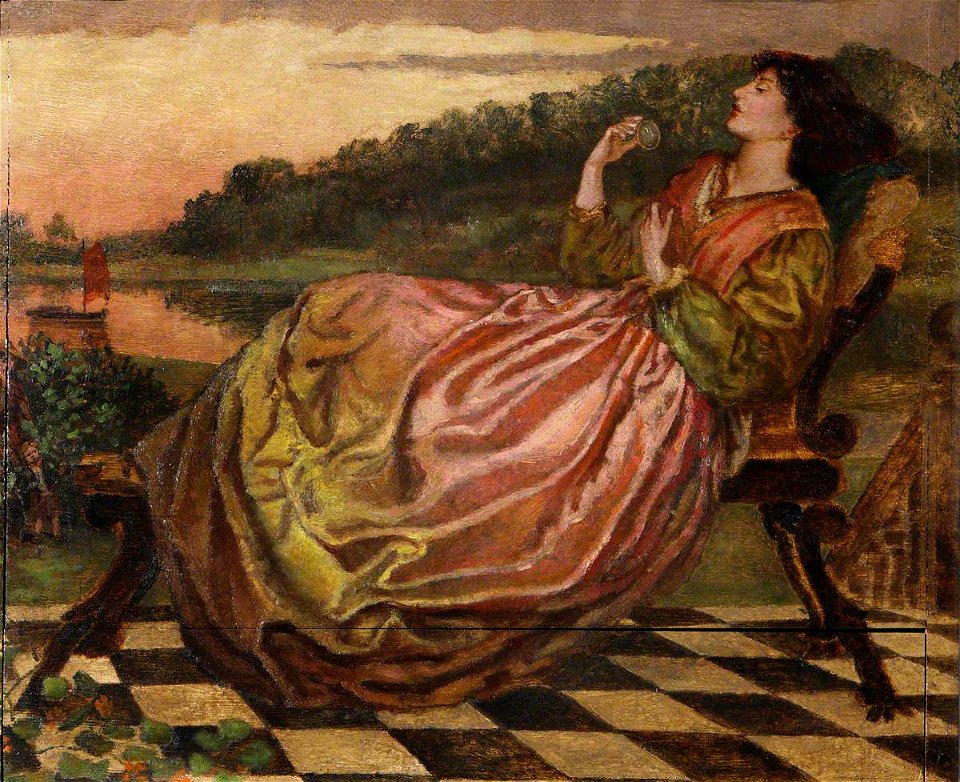 Henry Treffry Dunn (1838-1899) - The Theodore Watts-Dunton Folding Press Bed, Janey Morris (after Dante Gabriel Rossetti) - 1288301.3 - National Trust