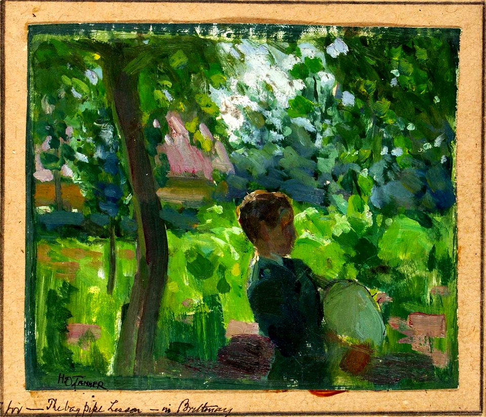 Henry Ossawa Tanner - Study for the Bagpipe Lesson - 1983.95.42 - Smithsonian American Art Museum