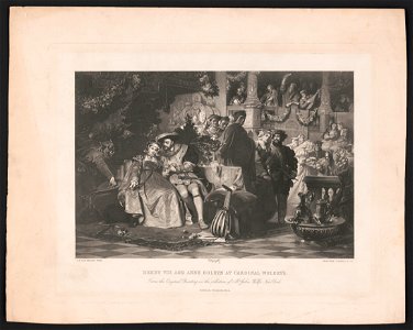 Henry VIII and Anne Boleyn at Cardinal Wolsey's - from the original painting in the collection of Mr. John Wolfe, New York - C.T. von Piloty, pinx. ; gravure Goupil & Co. LCCN2012650100