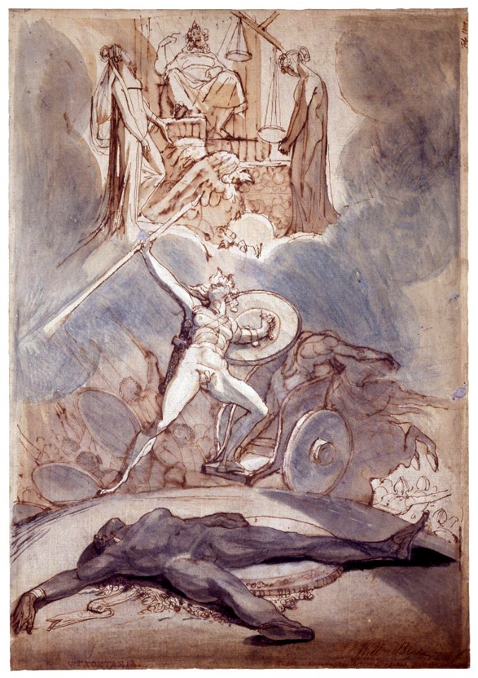 Henry Fuseli - Psychostasy (The Weighing of Souls), 1800