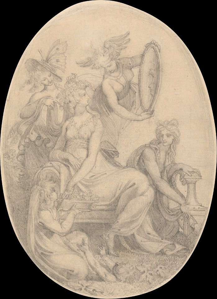 Henry Fuseli - Drawing for the Frontispiece of Erasmus Darwin's The ...