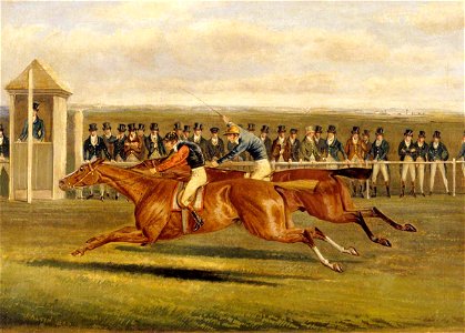 Henry Thomas Alken (1785-1851) - 'Elis', Beating Colonel Peel's 'Slane', 300 Guineas, Newmarket - 1271093 - National Trust