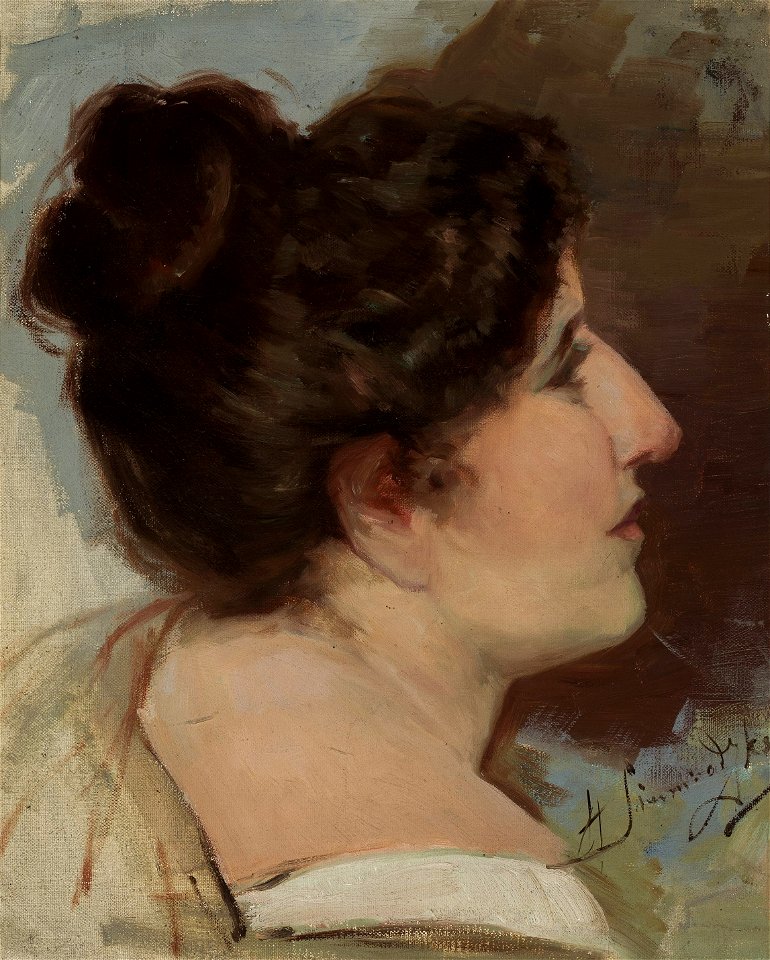 Henryk Siemiradzki - Study of a head - MP 2046 MNW - National Museum in Warsaw