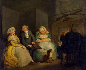 Henry Wigstead (attr) A Country Vicars Fire Side