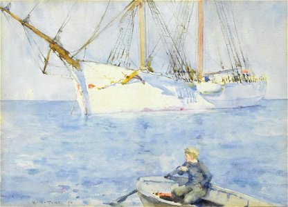 Henry Scott Tuke - Sunset effect
