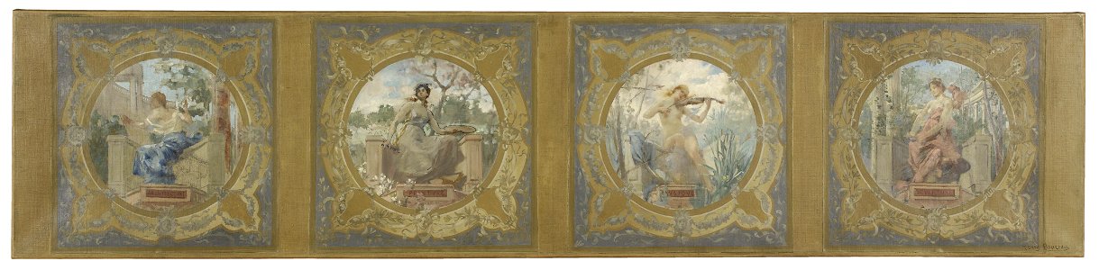 Henry Jean Louis Boureau - Esquisse pour la galerie Lobau de l'Hôtel de ville de Paris , Les Arts - PPP3900 - Musée des Beaux-Arts de la ville de Paris